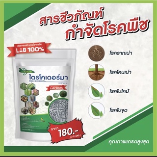 ไตรโคเดอร์มา แบบผง(500กรัม) เพาะเชื้อจากห้อง LAB พร้อมใช้ ปลอดภัย 100 %