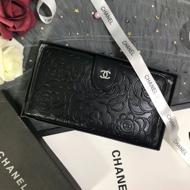 กระเป๋าตังค์ Chanel พรีเมี่ยมกิ๊ฟ แท้💯 สีดำ สวยหรู ดูดี ผู้หญิง ขายดี