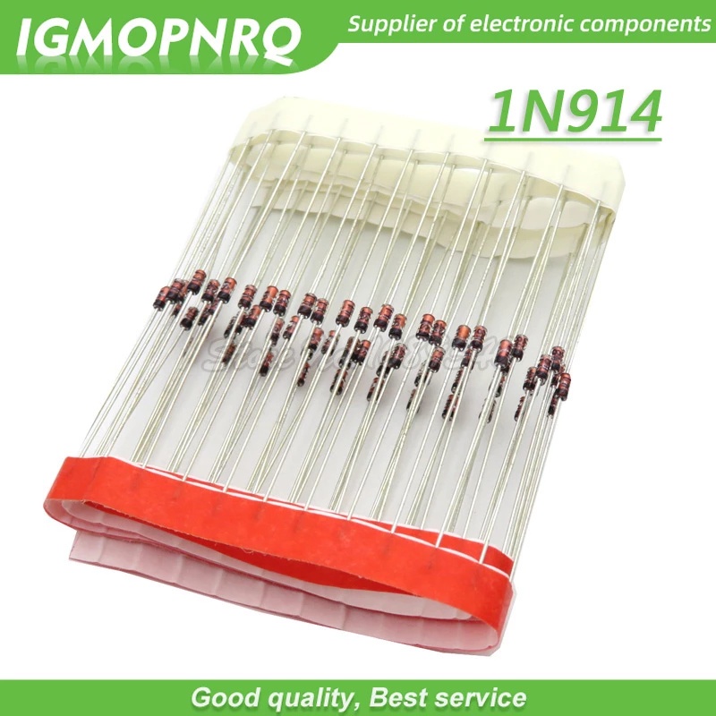 1N914 สาย 50CS IN914 DO-35 ความถี่สูงหลอดสลับไดโอดใหม่ tta