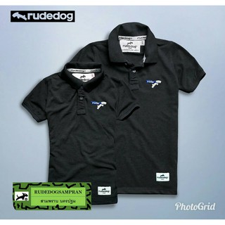 rudedog  เสื้อโปโล ชาย หญิง รุ่น Superdog ทอปดำ