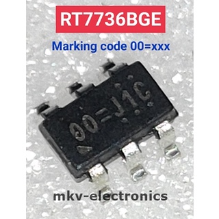 (1ตัว) RT7736BGE , Marking 00=xxx , 00=J1C , SOT23-6 (รหัสสินค้า M01737)