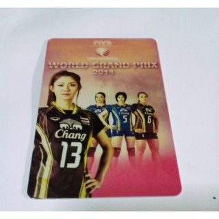 การ์ดบัตร FIVB VOLLEYBALL WORLD GRAND PRIX 2014 PROMO CARD