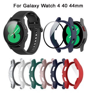 เคส + ฟิล์มนิรภัย สําหรับ Samsung Galaxy Watch 4 40 มม. PC เคสป้องกัน กันชน นาฬิกา อุปกรณ์เสริม ใหม่