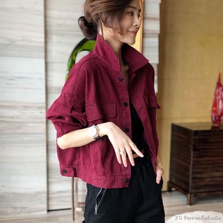 🌈Denim jacket women short style 2021 new European goods women fashion western style แจ็คเก็ตยีนส์ผู้หญิงแบบสั้น เทรนด์เ