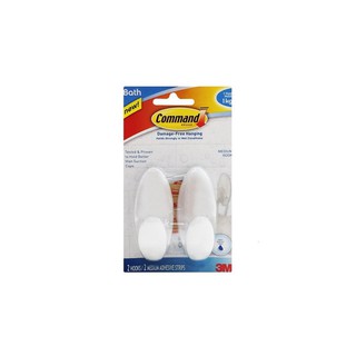 ตะขอแขวนผ้า XA006713383 ขาว | COMMAND | XA006713383 ขอแขวน อุปกรณ์ในห้องน้ำ Celebrate Bathroom ตะขอแขวนผ้าอเนกประสงค์ CO