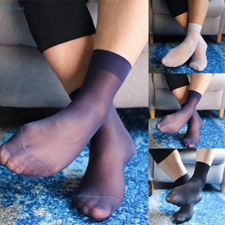 【HODRD】Mens Socks Elastic Ultra-thin Silky Silk Stockings Business Dress Stockings Hot~【Fashion Woman Men】