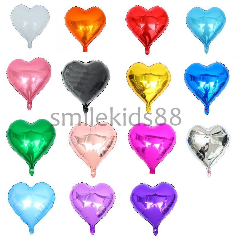 พร้อมส่ง ลูกโป่งฟอยล์ หัวใจ ขนาด 18 นิ้ว ราคาถูก ส่งจากไทย