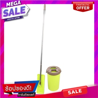 ชุดอุปกรณ์ถังปั่นพร้อมไม้ม็อบ POWER GREEN LUNA สีเขียว ไม้ม็อบและอุปกรณ์ SPIN BUCKET MOP SET POWER GREEN LUNA BROWN อุปก