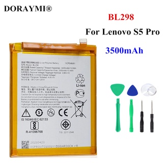 New Original 3500mAh BL298 Battery For Lenovo S5 Pro S5Pro L58041 Replacement Phone Bateria+ Tools