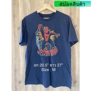 เสื้อยืดมือสอง Spider-Man สไปเดอร์แมน เสื้อยืด มือสอง ของแท้เสื้อยืดอินเทรนด์