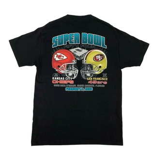 [S-5XL]เสื้อยืดแขนสั้น คอกลม พิมพ์ลาย Super Bowl 54 L Chiefs Vs 49Ers สีดํา สําหรับผู้ชาย