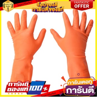 ว๊าว🍟 ถุงมือยาง Latex PARAGON หนา 22 mils ยาว 12 inch ส้ม Personal Protective Equipment ✨Sale✨