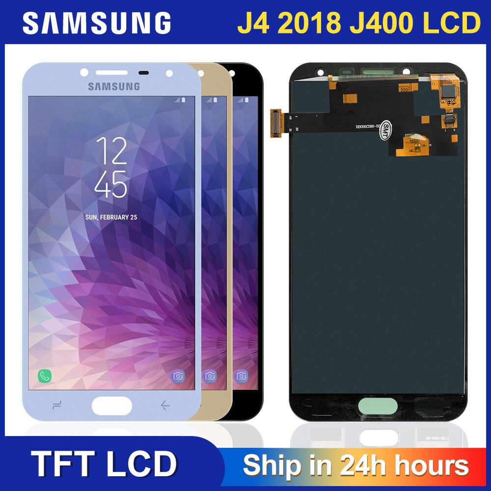 สามารถปรับได้สําหรับ Samsung Galaxy J4 2018 J400 J400F J400H J400M J400G/DS จอแสดงผล LCD Touch Scree