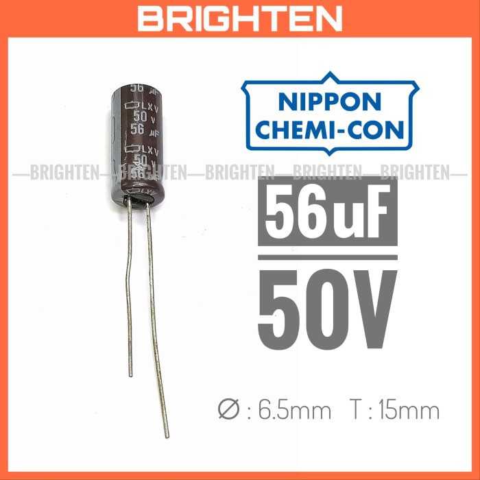 NIPPON CHEMI-CON Elco 56uF 50V T:15mm