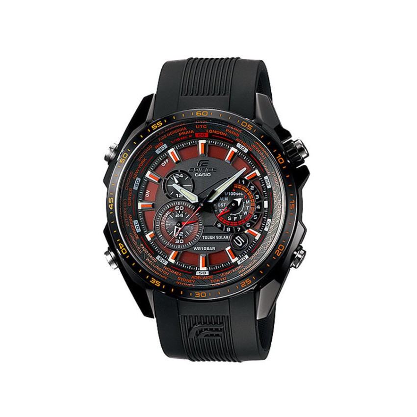Casio Edifice Chronograph นาฬิกาข้อมือผู้ชาย สายเรซิน รุ่น EQS-500C-1A2 - สีดำ