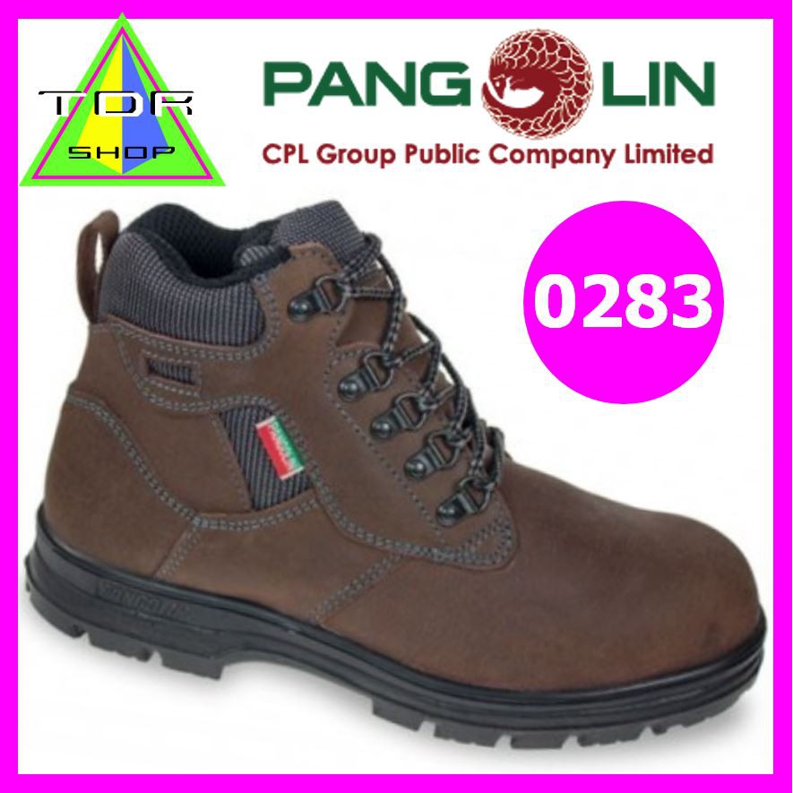 Pangolin รองเท้าบูทหัวเหล็ก รุ่น 0283G รองเท้าหัวเหล็กหุ้มข้อ หนังแท้ ทนทาน ได้มาตรฐาน โรงงานอุตสาหกรรม
