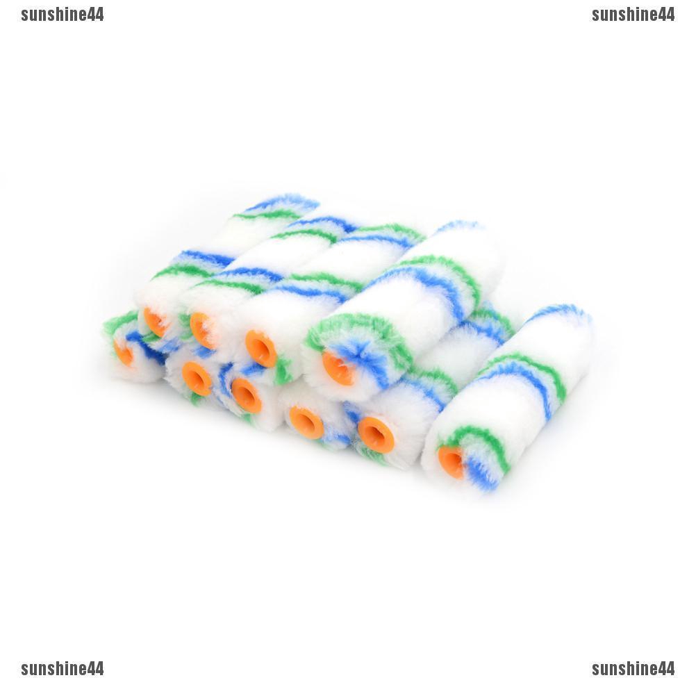 Sun44 แปรงลูกกลิ้งทาสี 4 นิ้ว 10 ชิ้น สําหรับตกแต่งบ้าน