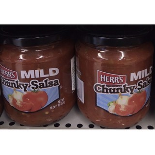 เฮอร์ส มายด์ ซัลซ่าดิป ซอส 454ก Herrs MILD Salsa Dip Sauce 454g 1ชิ้น259บาท