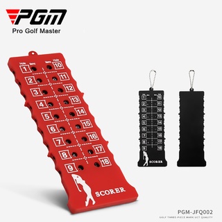 Pgm ที่คะแนนกอล์ฟ 18 หลุม ทรงสี่เหลี่ยม สีทอง อุปกรณ์เสริม JFQ002