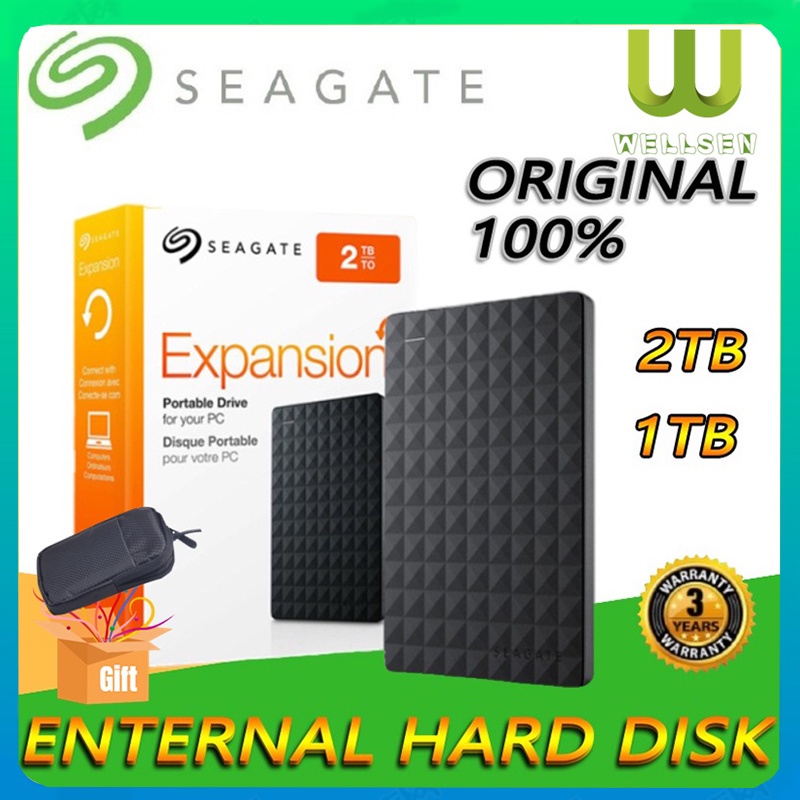 Hardisk Eksternal Seagate 1TB 2TB Portable Hard Disk External HDD USB 3.0 Hard Drives 3 Yea
