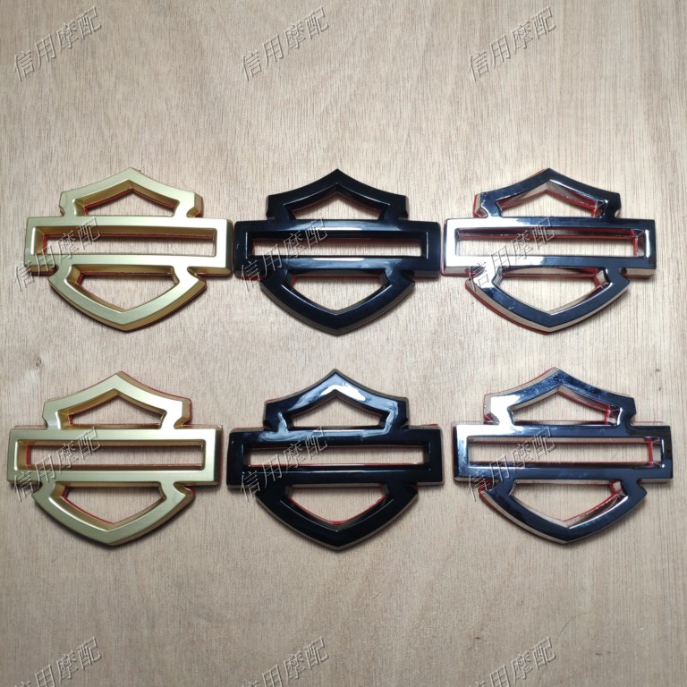 Davidson metallic reflective logo stickers, XL883, XL1200, X48, fat bob, LOW RIDER motorcycle fuel tank gold decorative stickers