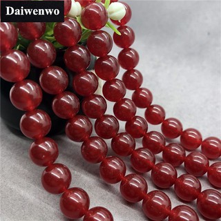 Red Beckite Beads สีแดง ลูกปัด 4-12 มิลลิเมตรรอบธรรมชาติหลวม Calcedony หินลูกปัดเครื่องประดับ Diy