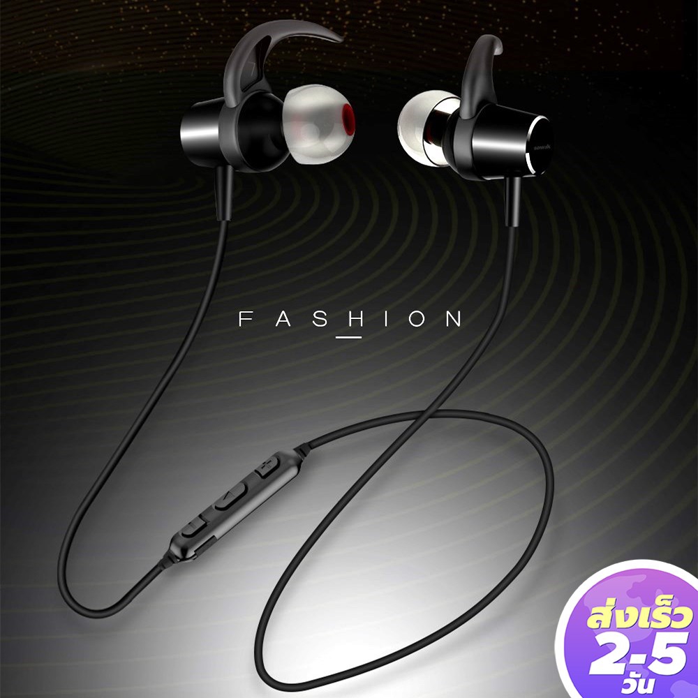 หูฟังบลูทู ธ ไร้สายกีฬาเสียงยกเลิกหูฟังบลูทู ธ 5.0 แม่เหล็กชุดหูฟังสเตอริโอเล่นเกมหูฟังสำหรับ samsun