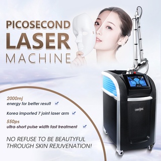 Commercial Portable Painless Laser Tattoo Removal Machine Ultra Picosecond 1064nm Tattoo, Acne Removal Beauty Machine 5X