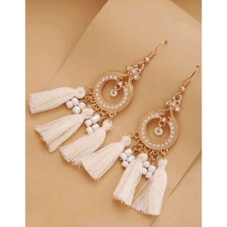 ต่างหูแฟชั่น ต่างหูโบฮีเมียน สวยๆ Bohemian  Drop Earrings ส่งจากไทย