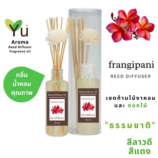 ก้านไม้หอม กระจายกลิ่น 50 ml. กลิ่น Frangipani (ดอกลีลาวดีแดง)  | เซตกล่อง PVC