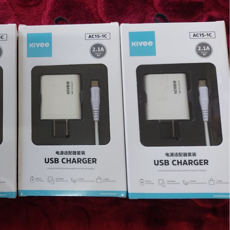 ชุดชาร์จ Kivee แท้ 2.1A หัวชาร์จ + สายชาร์จ Type-C Lighting