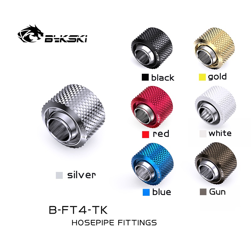 Bykski B-FT4-TK ข้อต่อเชื่อมมือ ท่อนิ่ม เส้นผ่าศูนย์กลาง 13 มม. เส้นผ่าศูนย์กลางนอก 19 มม. Id13 มม. Od19 มม. G1/4