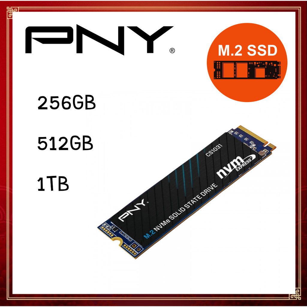 SSD PNY 256GB/512GB/1TB