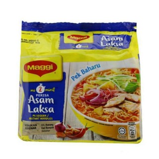 Maggi 2 Minute Asam Laksa บะหมี่กึ่งสำเร็จรูป 5 x 78g