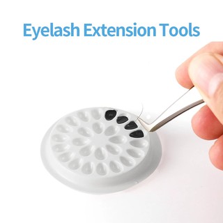 1pcs Disposable Eyelash กาวผู้ถือพาเลท Eyelash EXTENSION แผ่นกาว Stand ON Eyelash กาวพลาสติกสำหรับ Eyelash