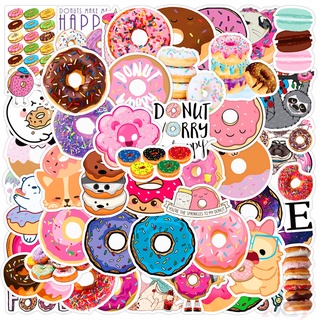 ❉ I Want A Donut Series 02 - Delicious Baking Dessert Doughnut สติ๊กเกอร์ ❉ 50Pcs/Set DIY Fashion Mixed Luggage Laptop Skateboard Doodle Decals สติ๊กเกอร์