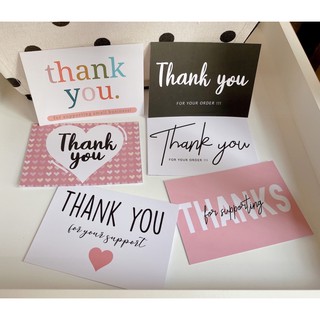 การ์ดขอบคุณ 10 แผ่น Thank you card