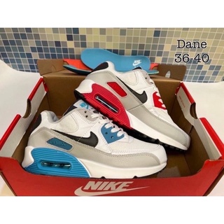 Nike Air max 90 (size36-40) White Red Blue ทักแชทสอบถามขอดูสีอื่นๆเพิ่มเติมได้เลยคับ