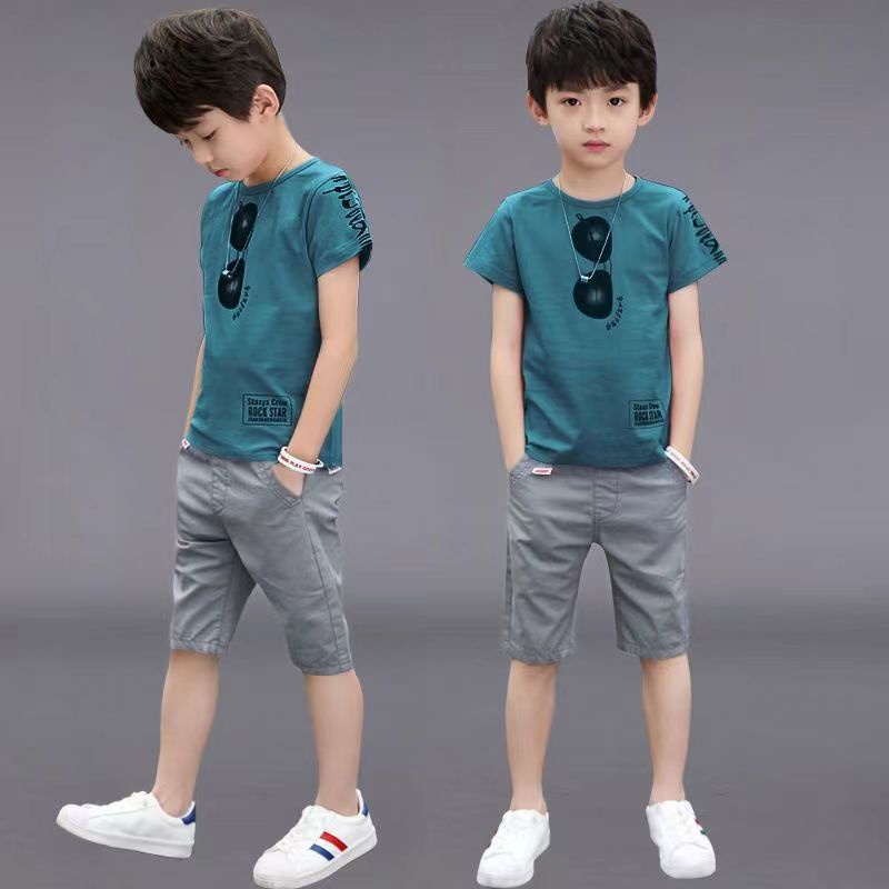 ชุดเด็ก / เสื้อผ้าเด็ก / ชุดเซ็ต/ Mhdชุดเซ็ต 2 ชิ้น เสื้อผ้าเด็กโต เสื้อผ้าเด็กผู้ชาย ผ้าตาข่าย แฟชั่นหน้าร้อน รุ่น F142 ชุดเซ็ท ชุดกีฬา +ชุดเซ็ท 2022 013