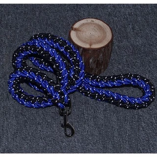 PP-054-2 | สายจูงสัตว์เลี้ยง เชือกถักไนลอน สำหรับสุนัขและแมว พันธุ์เล็ก-ใหญ่ 💜🖤 พร้อมส่ง