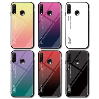 Yyn เคส สําหรับ Huawei P30 lite P30 pro P20 pro P20 lite เคสโทรศัพท์ กระจกนิรภัย ไล่โทนสี