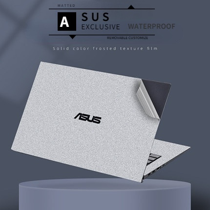 สติ๊กเกอร์แล็ปท็อป Matte SILVER 3Sides Skin 14 15.6 13 เคส ASUS zenbook Vivobook Adolbook adol 13 14