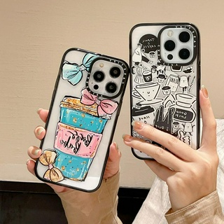 เคสมือถือ แบบแม่เหล็ก ลายโบว์กาแฟ สําหรับ iPhone 11 iPhone 14 13 12 11