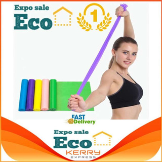 Eco Home ยางยืดออกกำลังกายโยคะ พิลาทิส ขนาด 1.5 เมตร Yoga Pilates Exercise Band Arm Back Leg Fitness