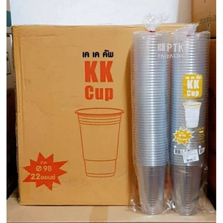 [ครึ่งลัง 500 ใบ] แก้ว PET KK Cup / 3A ทรงสตาร์บัค แก้ว PET 16, 20, 22 ออนซ์ ปาก 98 ใส ทรงสวย