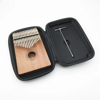 17 คีย์ kalimba กล่องเก็บคาลิมบา เปียโนนิ้วหัวแม่มือ แบบพกพา กันกระแทก