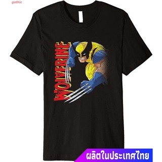 เสื้อยืดผู้ชายและผู้หญิง Marvel X-Men Wolverine 90s Animated Series Premium T-Shirt Short sleeve T-shirts