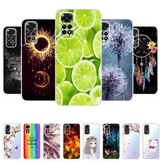 เคสซิลิโคนนิ่ม ลายดอกไม้ 5.45 นิ้ว สําหรับ Xiaomi Redmi Note 11 Note 11s Redmi Note11 Note 11 S