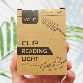 ไฟ LED แบบหนีบ Clip Reading Light Rechargeable (Vont) แบบชาร์จได้ ไฟฉาย ไฟอ่านหนังสือ