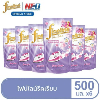 Fineline ไฟน์ไลน์รีดเรียบ 500 ถุงเติม 6 ชิ้น (ม่วง)